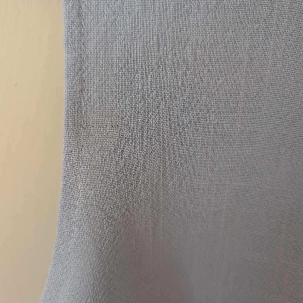 Lulus Womens Medium Sleeveless Button Down Blouse Blue NWT Preppy Academia - Picture 4 of 8